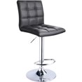 Leopard Modern Square PU Leather Adjustable Bar Stools with Back Squre