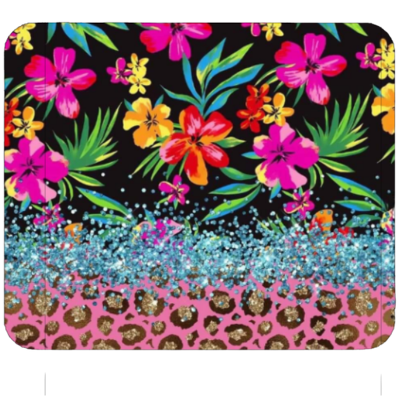 Leopard Mouse Pad Rectangle Large 9x7 inch Desk Mat Gaming Non-Slip Rubber Pink
