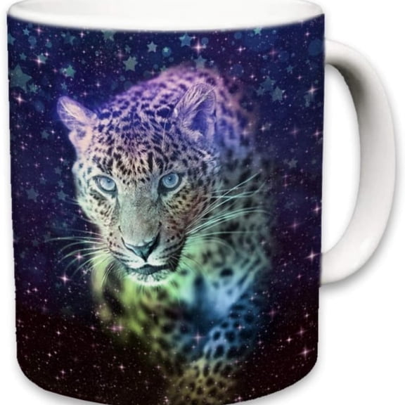 Leopard Mug Cute Animal Ceramic Travel Coffee Lovers Cup Leopa Great Novelty Gift Drat Home Kitchen Drinkwear Multi Color Fl. Oz.