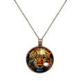 thumbnail image 1 of Leopard Necklace Personalized Custom Photo Round Pendant Adjustable Stainless Steel Necklaces with Gift Box for Men Women Mothers Valentine's Jewelry Gift, 1 of 6