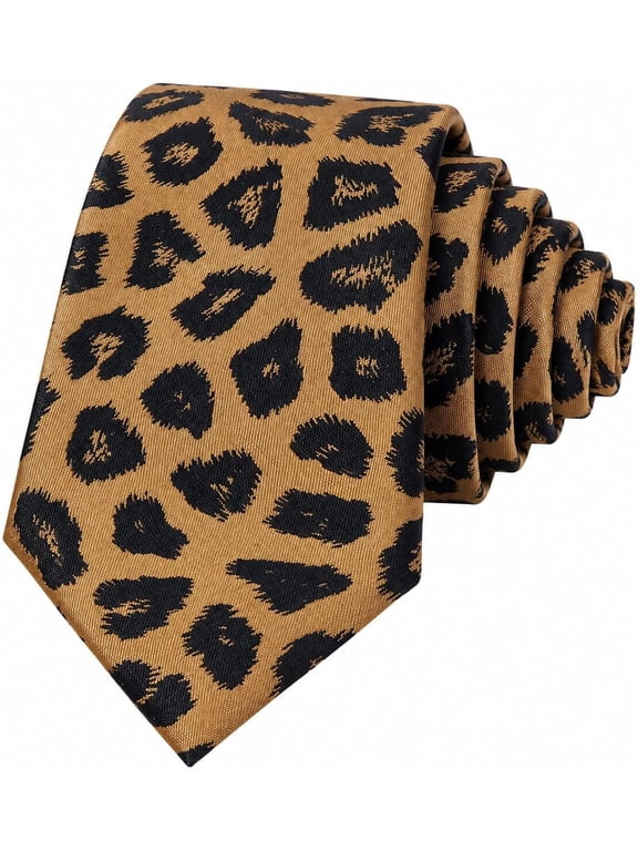 Leopard Necktie for Men Women Print Tie for Business Wedding