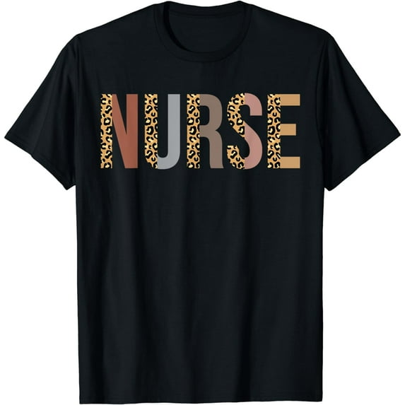 Leopard Nurse Appreciation Nurse Apparel For Women For Work T-Shirt