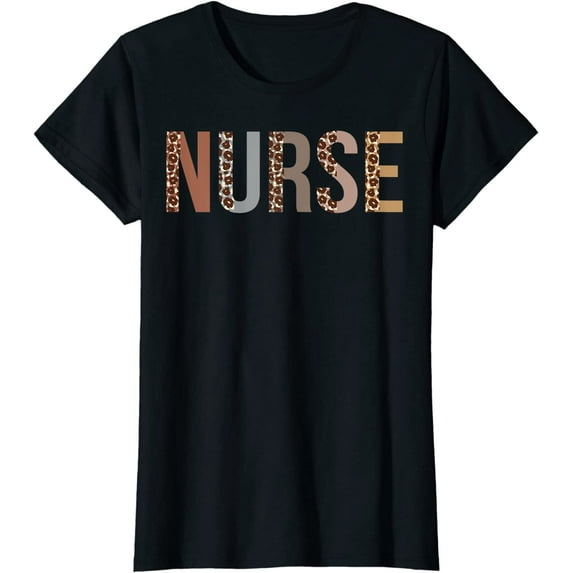 Leopard Nurse Day Appreciation Nurse Week For Women For Work T-Shirt