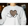 thumbnail image 1 of Leopard Nurse Stethoscope Sweatshirt, Nurse Sweatshirt For Work RN, Nurse Life Sweatshirt, Registered Nurse Hoodie, CNA Hoodie, Nursing School, 1 of 5
