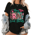 thumbnail image 1 of Leopard Nurse Tops Vintage Western Graphic Tees Nurses Life Print T Shirts Nursing Western Pattern Tops Black,L, 1 of 5