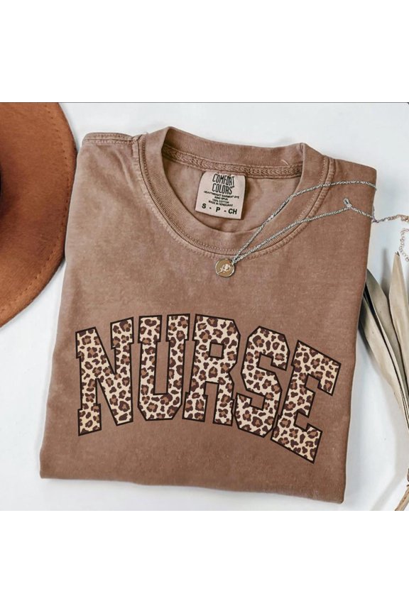 Leopard Nursing School Gift T-Shirt