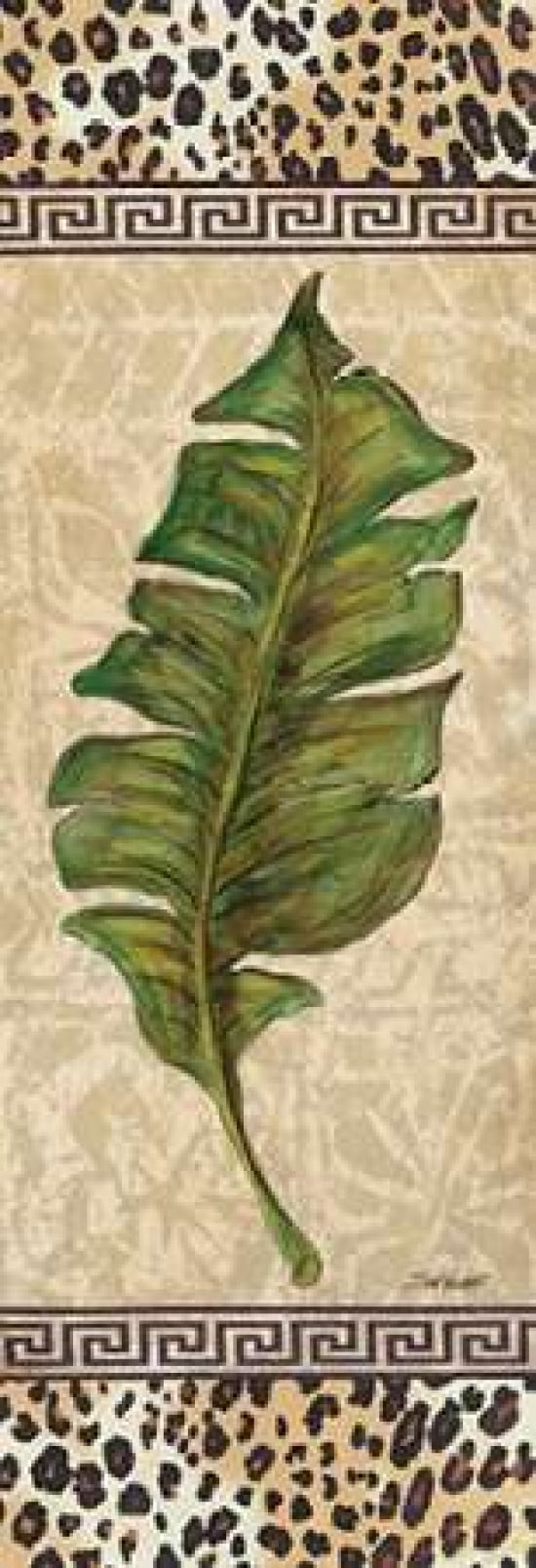 Leopard Palm Leaf I Canvas Art - Todd Williams (10 x 20)