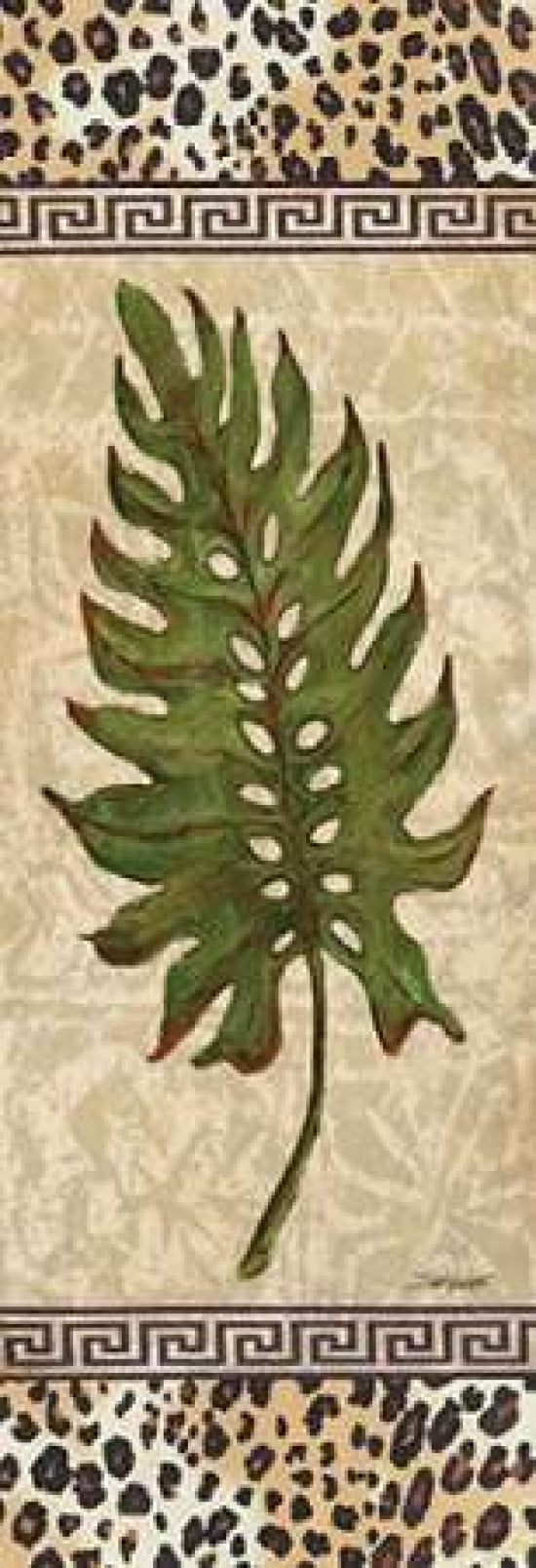 Leopard Palm Leaf II Canvas Art - Todd Williams (10 x 20)
