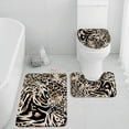 thumbnail image 1 of Leopard Pattern Bath Mat Set Panther Wild Animals Modern Fashion Bathroom Decorations Bathtub Rug Home Carpet Toilet Lid Cover, 1 of 5