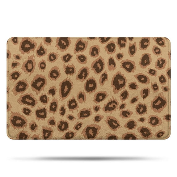 Leopard Pattern Bathroom Rugs Mat,Non Slip Microfiber Bathroom Rug,Rubber Backing,Soft Bathroom Mats for Bathroom Floor,Tub and Shower,20x32in(50x80cm)