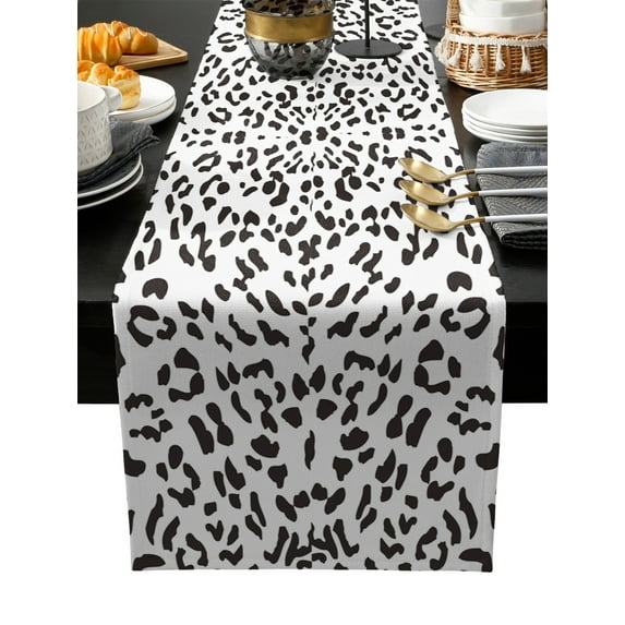 Leopard Pattern Bathtub Table Runner Luxury Home Dining Table Coffee Table Holiday Wedding Decoration Party Dinner Table Runner