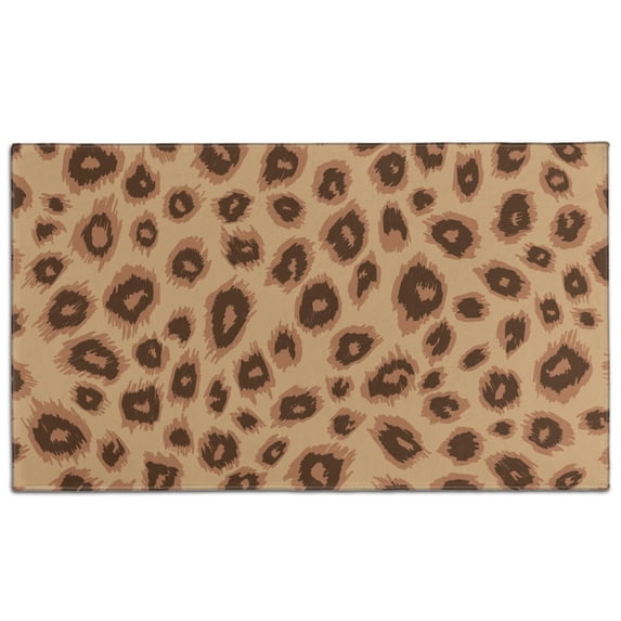 Leopard Pattern Door Rugs,Washable Non Slip Door Mats Indoor,Decorative Door Mats,Entry Mat Indoor for Entrance,Bedroom,Kitchen,Bathroom,17"x30"