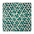 thumbnail image 1 of Leopard Pattern with Green and Black Spots Square Fitted Tablecloth with Elastic Edge,Square Table Cover,Washable Elastic Table Cover for Home Kitchen Party Decor 34"x34", 1 of 6