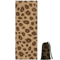 thumbnail image 1 of Leopard Pattern Hot Yoga Mat Towel Non Slip for Hot Yoga - Quick-Drying Yoga Mat Cover with 4 Corner Pockets with Travel Bag - Hot Yoga Towel Non Slip 74"x26", 1 of 6