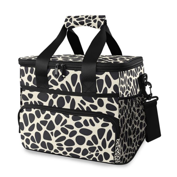 Leopard Pattern Insulated Lunch Bag 15L Cooler Box for Women Men Work Camping Beach Travel