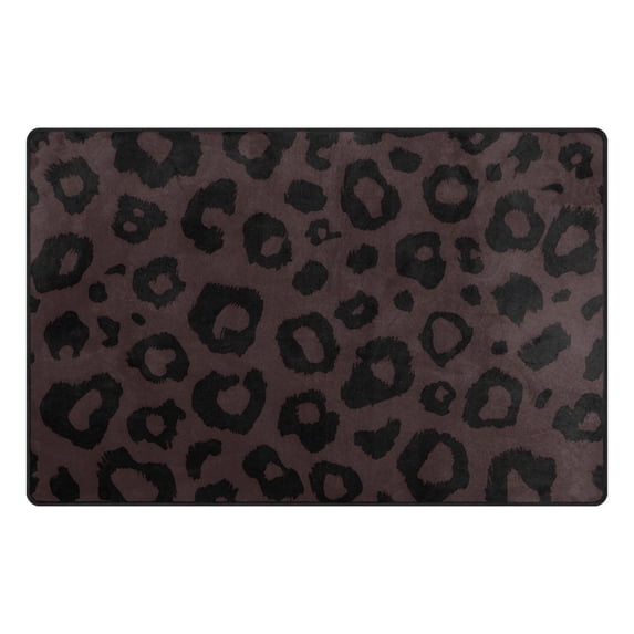 Leopard Pattern Memory Foam Area Rug 60"x39" Non Slip, Absorbent, Fade Proof for Living Room, Bedroom, Office