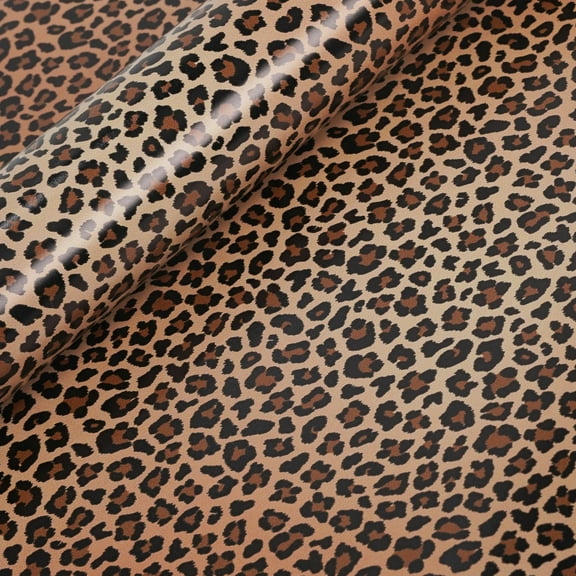 Leopard Pattern Permanent Vinyl Rolls by Make Market 12" x 48" - Water-Resistant Adhesive Vinyl for Smooth Surfaces & DIY Projects - 12 Pack