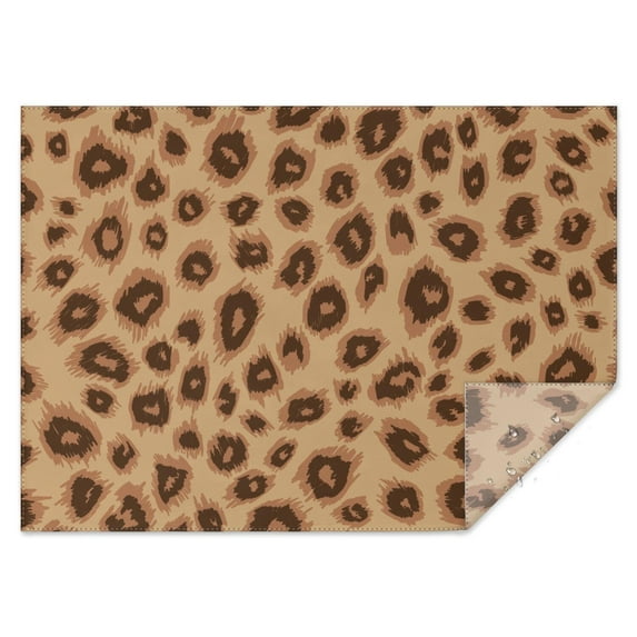 Leopard Pattern Rectangle Tablecloth 60"x84",Waterproof Polyester Rectangle Table Cloth, Wipeable Spillproof Polyester Tablecloth for Dining, Camping, Indoor and Outdoor