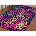 thumbnail image 1 of Leopard Pattern Rug, Pink Rugs, Pink Leopard Rug, Modern Rugs, Living Room Rug, Housewarming Gift, Anti-Slip Carpet, Gift For The Home, 3.3'x5' - 100x150 cm, 1 of 5