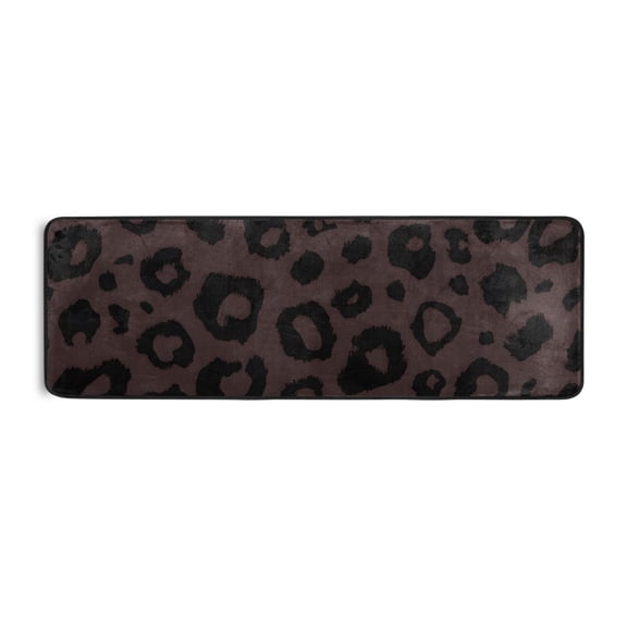 Leopard Pattern Runner Rug 24x72 Inch Cushioned Non Slip Soft Absorbent Floor Mat