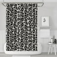 thumbnail image 1 of Leopard Pattern Shower Curtain with Classic Vintage Animal Print, Tropical Romantic Polka Spots, Waterproof Fabric with Hooks, Machine Washable, Cute Cartoon Fashion Decor, 1 of 5