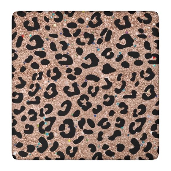 Leopard Pattern Tablecloth, Cute and Funny Cartoon Style, Abstract Cheetah Print for Kitchen Use