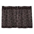 thumbnail image 1 of Leopard Pattern Tier Curtains Tier Kitchen Living Room Bedroom Balcony 2 Panels 27x36 Inch, 1 of 9