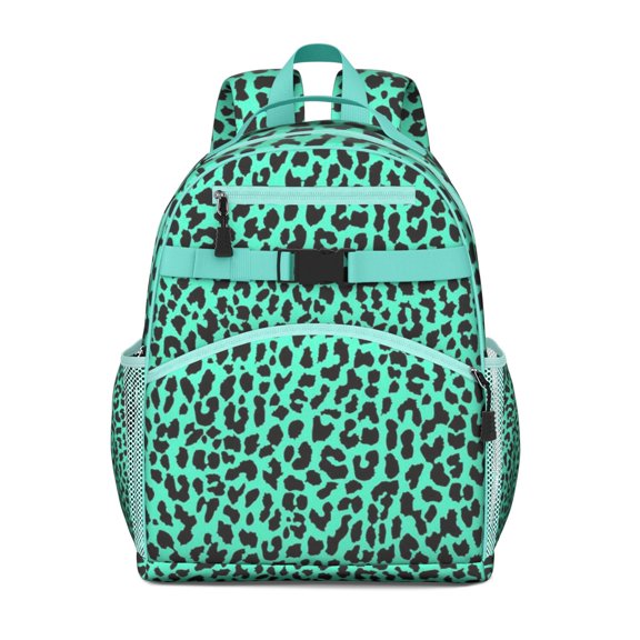 Leopard Pattern Backpack for Students Students Cute Cheetah Animal Print Book Bag Lightweight Chest Strap Adjustable Straps for Travel Use