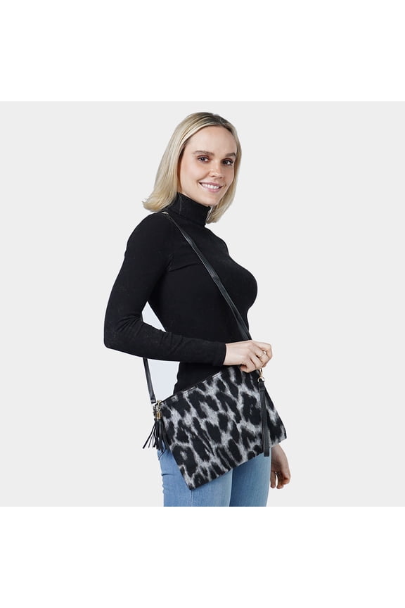Leopard Patterned Clutch / Crossbody Bag