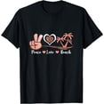 thumbnail image 1 of Leopard Peace Love Beach Cool Summer Vibes Beach Lovers T-Shirt, 1 of 4