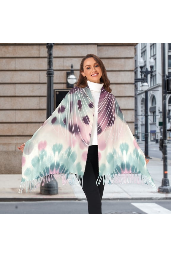 Leopard Pink Winter Scarf for Women Fashion Warm Long Soft Blanket Scarves Gifts