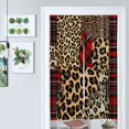 thumbnail image 1 of Leopard Plaid Patchwork Textile Door Curtain Nordic Living Room DoorCurtain Porch Partition Curtain Kitchen Rative Half Curtain, 1 of 4