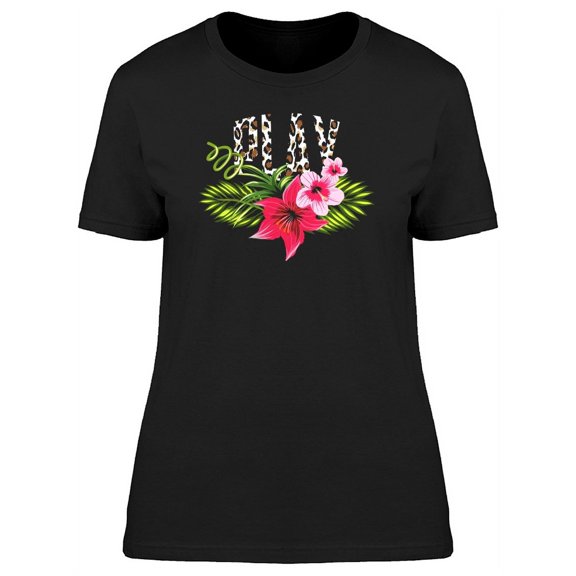 Leopard Play Tropical T-Shirt Women -Image by Shutterstock, Female Small