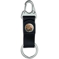 thumbnail image 1 of Leopard Portrait, Big Hunting Cat Belt Clip On Carabiner Leather Keychain Fabric Key Ring, 1 of 1