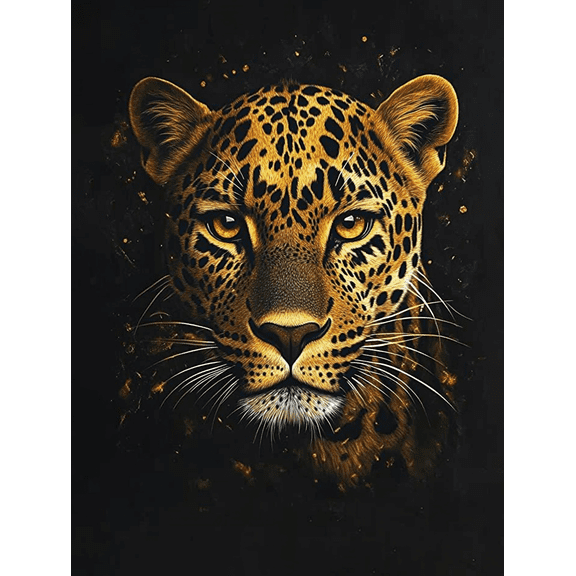 Leopard Portrait Decorative Painting/Canvas Art Perfect for Living Room Bedroom Office Study Room Dining Room Gallery Hotel Bar Wildlife and Animal Art Decor Modern Wall Art.