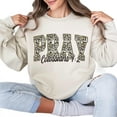 thumbnail image 1 of Leopard Pray Bible Fall Sweatshirt – Autumn Christian Pullover, Bible Verse Faith Based Sweater, Fall Jesus God Outfit, Religious Gift for Her, 1 of 7