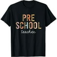 thumbnail image 1 of Leopard Preschool Teacher Cute Prek Back to School Supplies T-Shirt, 1 of 3