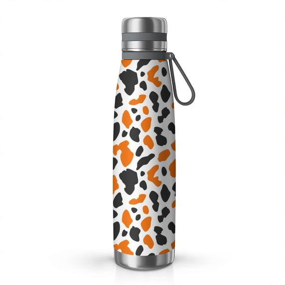 Leopard Print 29oz Stainless Steel Insulated Thermos with Tea Filter, 360° Printed Travel Bottle, Leakproof BPA-Free Flask with Anti-Slip Base, 304 Inner & 201 Outer, Vacuum Cup
