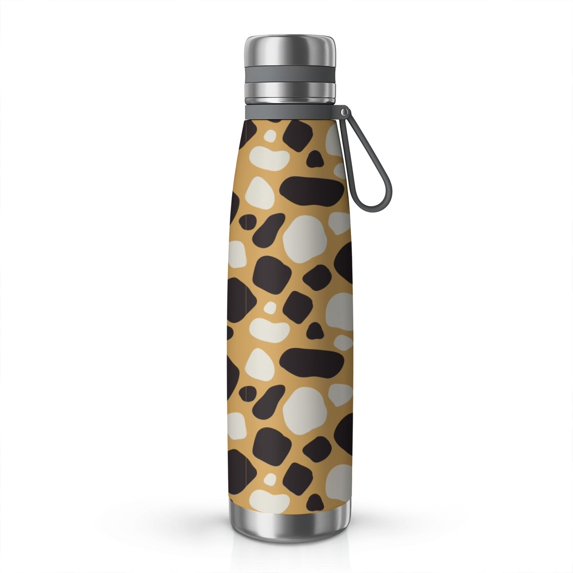 Leopard Print 29oz Stainless Steel Insulated Thermos with Tea Filter, 360° Printed Travel Bottle, Leakproof BPA-Free Flask with Anti-Slip Base, 304 Inner & 201 Outer, Vacuum Cup