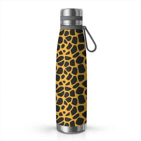 Leopard Print 29oz Stainless Steel Insulated Thermos with Tea Filter, 360° Printed Travel Bottle, Leakproof BPA-Free Flask with Anti-Slip Base, 304 Inner & 201 Outer, Vacuum Cup
