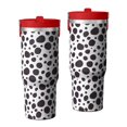 thumbnail image 1 of Leopard Print 30oz Handheld Travel Tumbler with Handle – Double Wall Stainless Steel Insulated Cup, Flip Straw Lid, Leak-Proof & BPA-Free for Hot and Cold Drinks – Durable Coffee & Juice Mug, 1 of 6