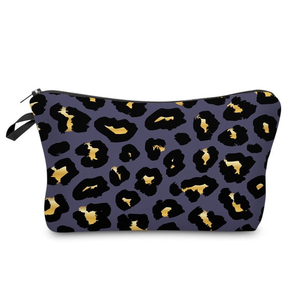 Leopard Print 3d Digital Pattern Makeup Bag, Women's Wallet, Travel Grooming and Storage Handbag,polyester Portable Personalized Card Bag Key Bag/8.6 * 5.3in