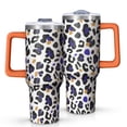 thumbnail image 1 of Leopard Print 40oz Tumbler– Stainless Steel Insulated Tumbler with Handle and Straw, Large Capacity Travel Cup for Hot & Cold Drinks, 1 of 6