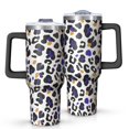 thumbnail image 1 of Leopard Print 40oz Tumbler– Stainless Steel Insulated Tumbler with Handle and Straw, Large Capacity Travel Cup for Hot & Cold Drinks, 1 of 6