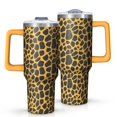 thumbnail image 1 of Leopard Print 40oz Tumbler– Stainless Steel Insulated Tumbler with Handle and Straw, Large Capacity Travel Cup for Hot & Cold Drinks, 1 of 6
