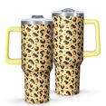 thumbnail image 1 of Leopard Print 40oz Tumbler– Stainless Steel Insulated Tumbler with Handle and Straw, Large Capacity Travel Cup for Hot & Cold Drinks, 1 of 6