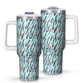 thumbnail image 1 of Leopard Print 40oz Tumbler– Stainless Steel Insulated Tumbler with Handle and Straw, Large Capacity Travel Cup for Hot & Cold Drinks, 1 of 6