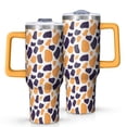 thumbnail image 1 of Leopard Print 40oz Tumbler– Stainless Steel Insulated Tumbler with Handle and Straw, Large Capacity Travel Cup for Hot & Cold Drinks, 1 of 6
