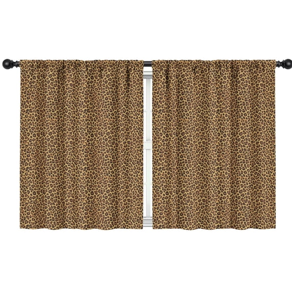 Leopard Print 42x54in(106x137cm) Curtains 2 Panels for Kids Bedroom, Window Drapes for Kids Boys Girls Bedroom Curtains Designed To Spark Joy and Creativity