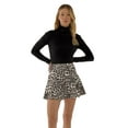 thumbnail image 1 of Leopard Print A-Line Mini Skirt, 1 of 6